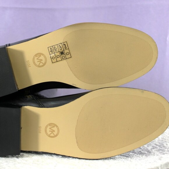 Michael Kors Stockard Leather Riding Boots Black/Mocha 9.5M – NIB - Picture 6 of 8